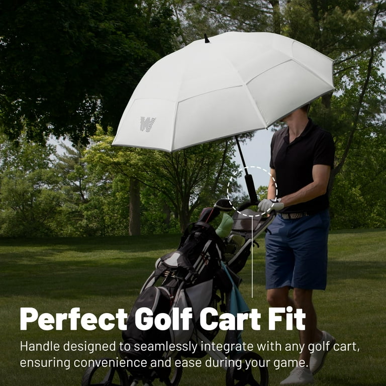 golf bag rain umbrella G4Free for Club Protection Flex Umbrella (Black) resistant metal shaft for long Lightweight Golf Stand Cart Bag