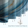 thumbnail image 6 of Blue Gold Marble Pattern Shower Curtain 84"x72" ,Bathroom Decorative Shower Curtains Set with 12 Hooks,Modern Waterproof Washable Shower Curtain, 6 of 6