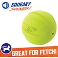 thumbnail image 4 of Nerf Dog Squeaker Classic Squeak Ball Dog Toy, Green, 4 of 10