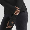 thumbnail image 6 of Women's WEAR by Erin Andrews x Gracie Hunt Black Cincinnati Bengals Mesh Panel Long Sleeve T-Shirt, 6 of 6