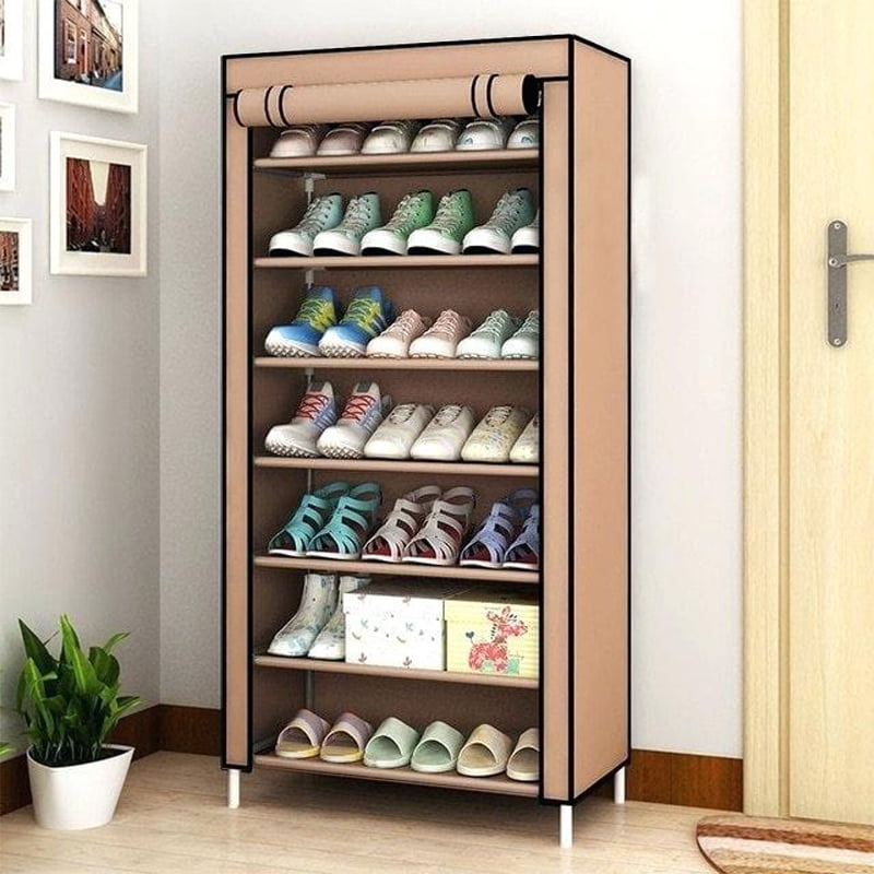 Multi Layers Shoe Rack Nonwoven Fabric Home Shoes Storage Organizer Cabinet New 