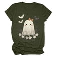 thumbnail image 5 of Leey-World Halloween Shirts for Women Shirt for Women Fashion Print T Shirt Short Sleeve Women Short Sleeve Round Neck Tee T Shirt Printing Loose Top(AG,3XL), 5 of 5