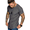 Grey, variant on COOFANDY Mens Hip Hop Muscle Tee Baseball Sleeve Workout T-Shirts
