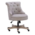 thumbnail image 1 of UrbanPro Transitional Wood/Fabric Office Chair in Light Gray, 1 of 14