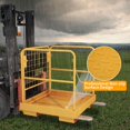 thumbnail image 5 of RVNI Tractor Attachments 36"x36" 1150lbs Forklift Safety Cage Work Platform Basket Heavy Duty With 3 Chains, 5 of 6