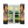 thumbnail image 3 of BSDHOME Flying Lanterns Window Curtain Kitchen Curtain 26x39 inches (Two Piece), 3 of 3