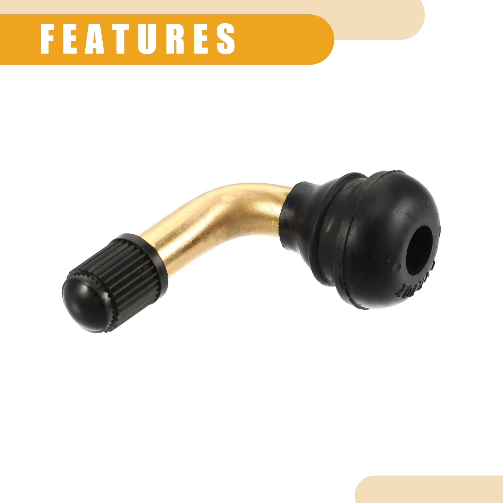 Unique Bargains 12 Pcs Universal Tubeless Tire Valve Stem - Stainless Steel Gold Tone