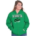thumbnail image 3 of North Dakota Funny Midwest Winter ND Zip Up Hoodie Men's Women's Brisco Brands 2X, 3 of 6