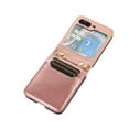 thumbnail image 6 of ELEHOLD Leather Wallet Case for Samsung Galaxy Z Flip 5 with Premium PU Leather Card Slots Card Holders Shockproof Protective Case with Crossbody Strap for Samsung Galaxy Z Flip 5, Rosegold, 6 of 8