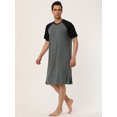 thumbnail image 4 of Camisón para hombre Lars Amadeus Ropa de dormir Gris oscuro Negro M, 4 of 6