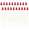 thumbnail image 1 of HLONK Christmas Tree Cocktail Picks  100PCS Bamboo Cocktail Picks Disposable Fruit Cake Sticks Christmas Tree Shape Toothpicks for Appetizer Party Bar, 1 of 5