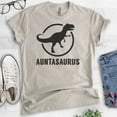 thumbnail image 2 of Auntasaurus T-shirt, Unisex Women's Shirt, Aunt Shirt, Funny Shirt, Cute Aunt Gift, Gift For Auntie, Light Silk Gray, X-Large, 2 of 6