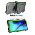 thumbnail image 3 of Case for Moto G Power / Moto G Stylus (2020) / Moto G Pro, [2 Pack Temerped Glass Screen Protector] [Kickstand] Combo Holster Belt Clip [Heavy Duty] Full-Body Rugged Holster Case (Blue), 3 of 8