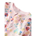 thumbnail image 4 of Garanimals Baby Girl Cotton Footed Sleep & Play Pajamas, Graphic Prints, 2-Pack, Newborn–9M, 4 of 8