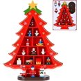 thumbnail image 1 of Árbol de Navidad de mesa de madera, árbol de Navidad de escritorio pequeño con adornos en miniatura, decoración de escritorio, escritorio de bricolaje, miniárbol, decoraciones navideñas para H-- Sailing Electrónica, 1 of 5