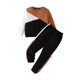 thumbnail image 1 of Gibobby Conjunto de pants para niño Conjunto de ropa de 2 piezas para niños pequeños de invierno de manga larga con estampado de colores(Caqui,3-4 Años), 1 of 5