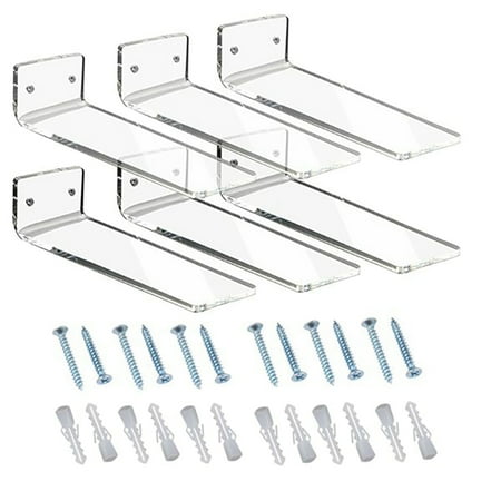 

6 Pack Floating Shoe Display Shelves Wall Mount Levitating Shoe Display Stand for Sneaker Collection or Shoes Box
