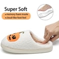 thumbnail image 4 of CLOUJI Cute Fuzzy House Halloween Print Slippers for Women Non- Memory Foam Shoes, 4 of 6