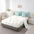 thumbnail image 5 of Manfei Cartoon Christmas Dessert Bedding Comforter Set 7 Pieces,Sweet Cookie Coffee Full Bedding Set,Merry Xmas Tree Fitted Sheet Flat Sheet For Child,Super Cozy Room Decor Reversible, 5 of 8