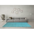 thumbnail image 3 of Ahgly Company Indoor Rectangle Solid Light Blue Modern Area Rugs, 2' x 4', 3 of 4