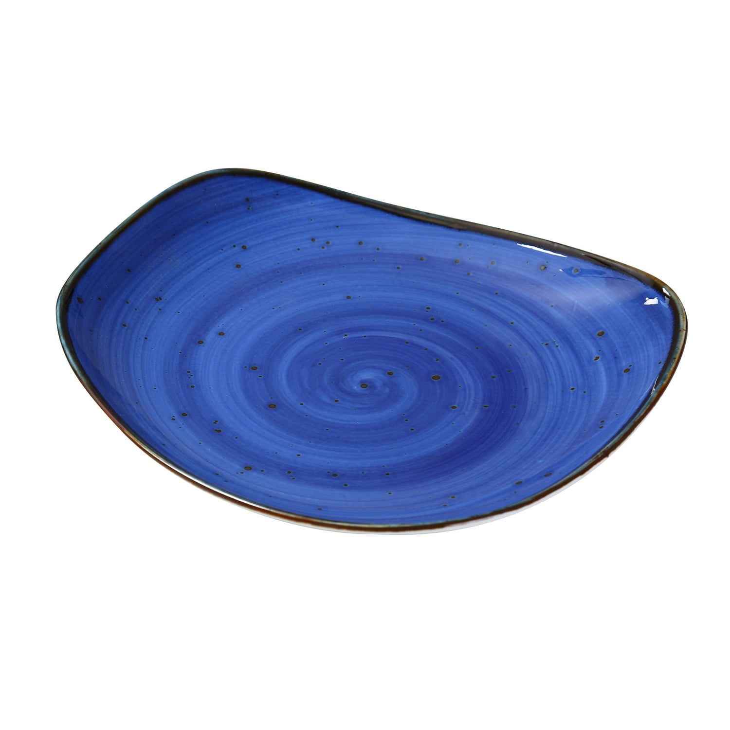 Lyon Blue Round Salad Plate 8 3 4 Dia X 1 3 8 H Porcelain Blue 