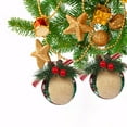 thumbnail image 2 of Bola de Navidad a cuadros, decoración para árbol de Navidad, aguja de punto, tela para envolver la bola, 2 of 7