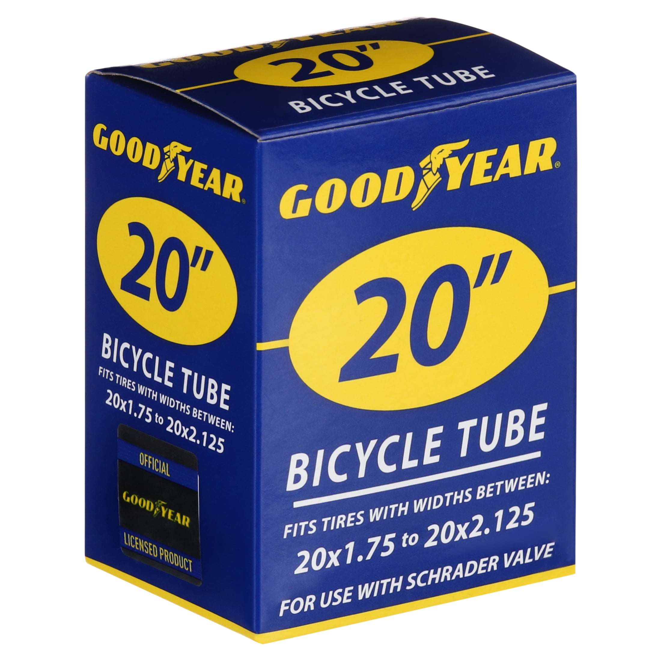 Goodyear 20 x 1.75-2.125 Bike Tube, 2 Pack, Black 