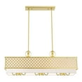 thumbnail image 3 of Livex Lighting Arabesque 9 Light Linear Chandelier in Soft Gold, 3 of 12