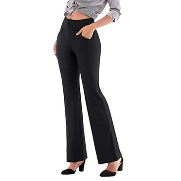 Made by Olivia Women's Relaxed Boot-Cut Office Pants Trousers Slacks ...