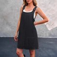 thumbnail image 2 of SWSMCLT Women's Sleeveless Denim Overall Dress Jean Jumper Dresses Black X-Large, 2 of 2