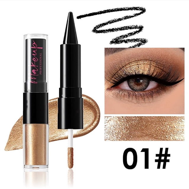 BKER Pearlescent Eyeshadow 2 In 1 Head Easy To Color Cool Black Combination(4.2ml)
