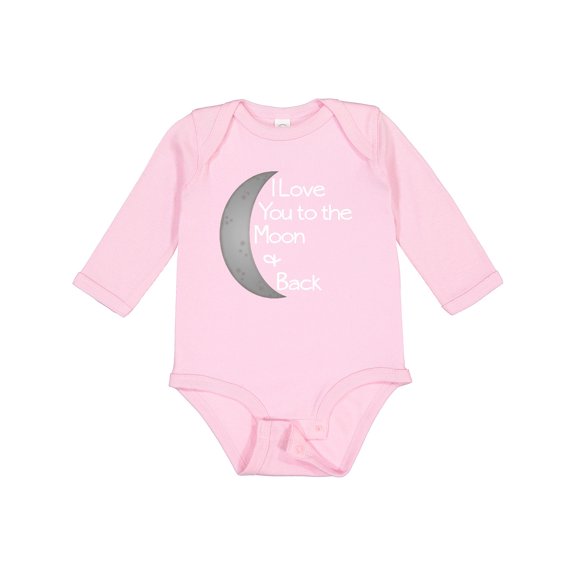 Inktastic I Love You to the Moon & Back. Boys or Girls Long Sleeve Baby Bodysuit