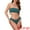 Dark Green, variant on Women's Bandeau Drawstring Side Tie Bikini Sets X-Small Royal Blue