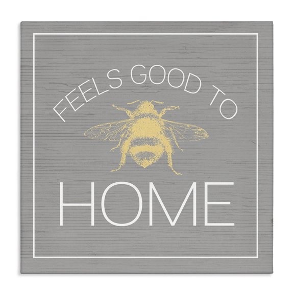 Stupell Industries Cottage Good To Bee Home Phrase Cute Insect Pun Canvas Art, 17 x 17, by Lil' Rue