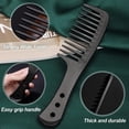 thumbnail image 2 of 1 peine de dientes anchos, peine para rizos, peine para cabello rizado, peine de peinado resistente al calor y antiestático, fibra de carbono antiestática profesional para cabello rizado mojado con agarre adecuado Sincero Electrónica, 2 of 5