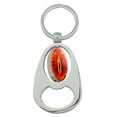 thumbnail image 2 of Lord of the Rings Eye of Sauron Keychain Chrome Metal Spinning Oval Bottle Opener, 2 of 4