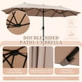 thumbnail image 6 of Autlaycil 13ft Patio Umbrella,Extra Large Umbrella with Crank, for Outdoor, Market, Beach, Garden, Yard, Party, Beige, 6 of 9