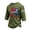 Army Green, variant on GrmtClth American Flag Shirt for Men Patriotic 1776-2026 Top Summer 3/4 Sleeve T-Shirt Trendy Comfortable Round Neck Wear Army Green L