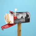 thumbnail image 4 of Lsque 60s Black White Western Cowboy Mailbox Cover Standard Size ,Magnetic Mailbox Covers Post Wraps Letter Box Cover -25.5x21 in, 4 of 9