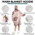 thumbnail image 5 of Wearable Oversized Blanket,Pioneer Flower Floral Print Pattern Wearable Blanket Hoodie for Adults,Cozy Hooded Blankets with Super Pockets,Super Warm Fuzzy Pullover for Women & Men, 5 of 6