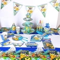 thumbnail image 3 of Decoraciones para fiesta de cumpleaños de Pokemon, mantel de tejido de Pikachu, globos de aluminio, plato de vajilla desechable, telón de fondo para fiesta de niño, 3 of 4
