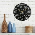thumbnail image 7 of GZHJMY Black Snowflake Wall Clock, Silent Non Ticking Battery Operated Creative Decorative Round PVC Clock for Kitchen, Living Room, Bathroom, Home School Office Decor, 10 Inch, 7 of 7
