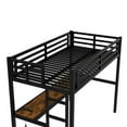 thumbnail image 6 of Jopath Twin XL Size Loft Bed with Power Outlet and LED Lighted Bunk Bed with Desk Metal Bed with Side Ladder and Safety for Teens and Adults, 6 of 9