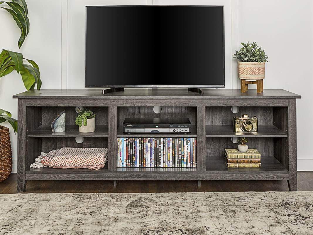 70" Rustic Wood TV Stand Charcoal Walmart Canada