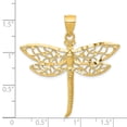 thumbnail image 2 of Finest Gold 14K Yellow Gold Diamond-Cut Dragonfly Pendant, 2 of 4