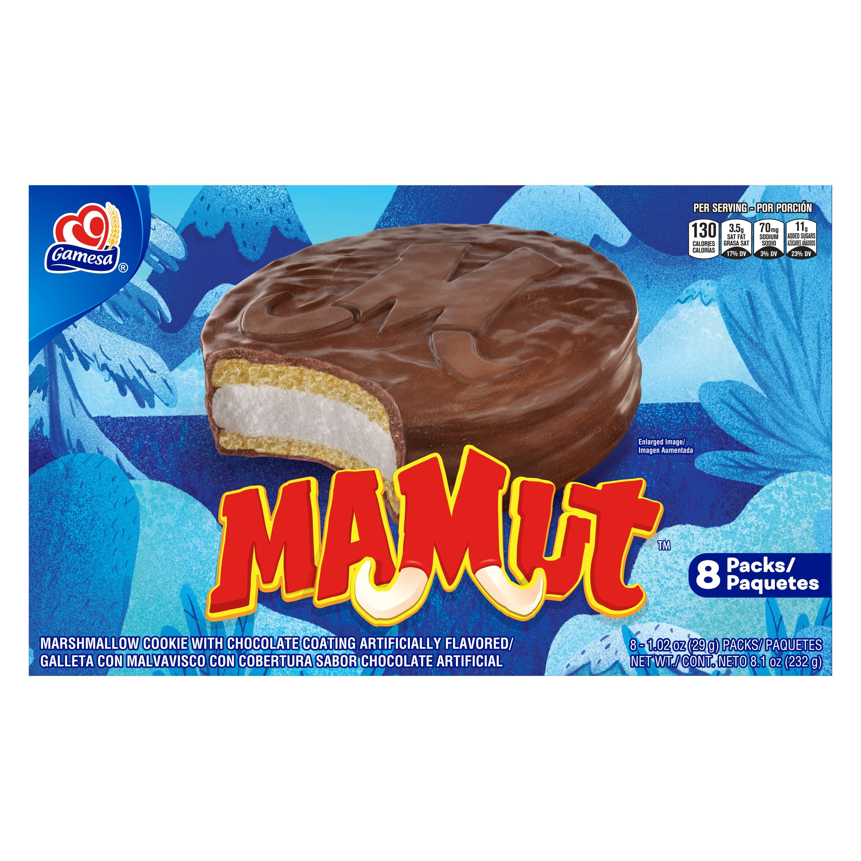 Gamesa Mamut Marshmallow Cookies with Chocolate, 1.02 oz 8 Count