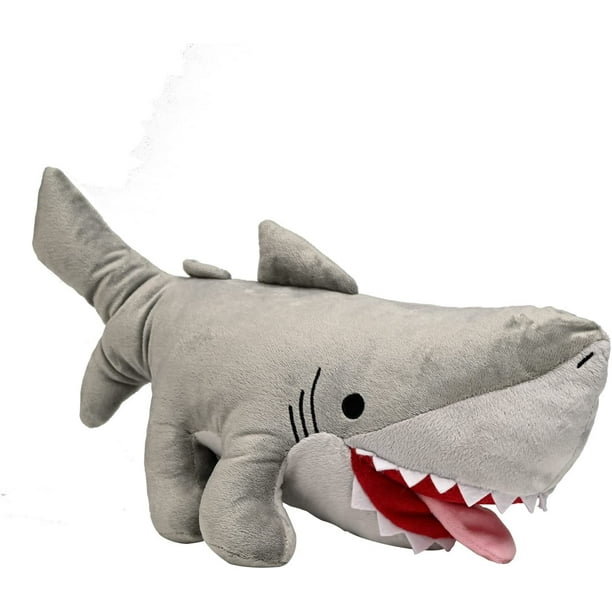 Xishao Gran animal de peluche de tiburón blanco, muñeco de peluche suave de tiburón, juguetes de tiburón kawaii para niños (gris) gris gris Xishao Juguetes