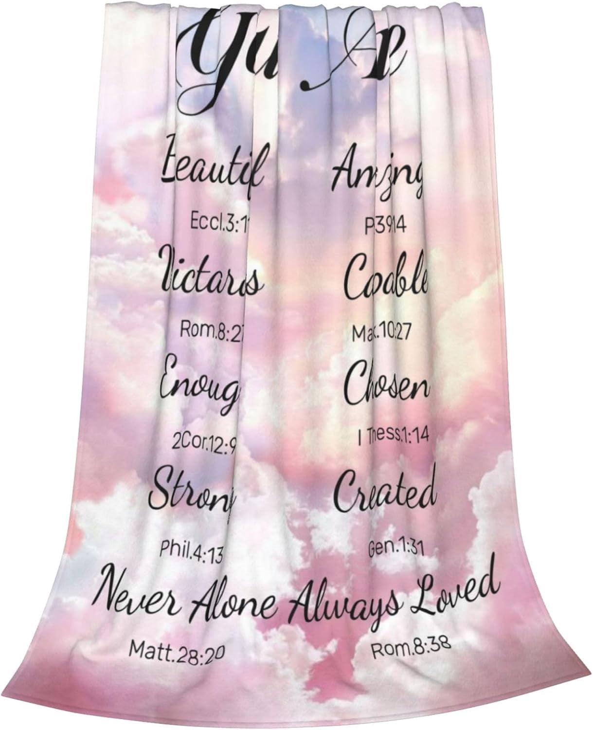 Christian Gifts for Women Inspirational Bible Verse Blanket Religious Scripture Prayer Faith Throw Blanket Soft Flannel Healing Blanket 40"X50" inchesc