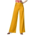 thumbnail image 1 of High Waisted Dance Pants for Women - Social Dance Wide Leg, Slimming Versatile Design, Polyester Spandex Fabric, Machine Washable, Note: White Pants May Be Sheer, 1 of 7