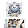 thumbnail image 5 of nqOlkjepod Blue Crab Coastal Cloth Napkins Set of 4 Reusable Dinner Napkins, Nautical Summer Coral Ocean Beach Cocktail Napkin Washable Table Napkins for Wedding/Holiday Party/Baby Shower 20"x20", 5 of 8